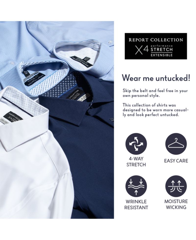 Men's Slim-Fit Solid Woven Shirt