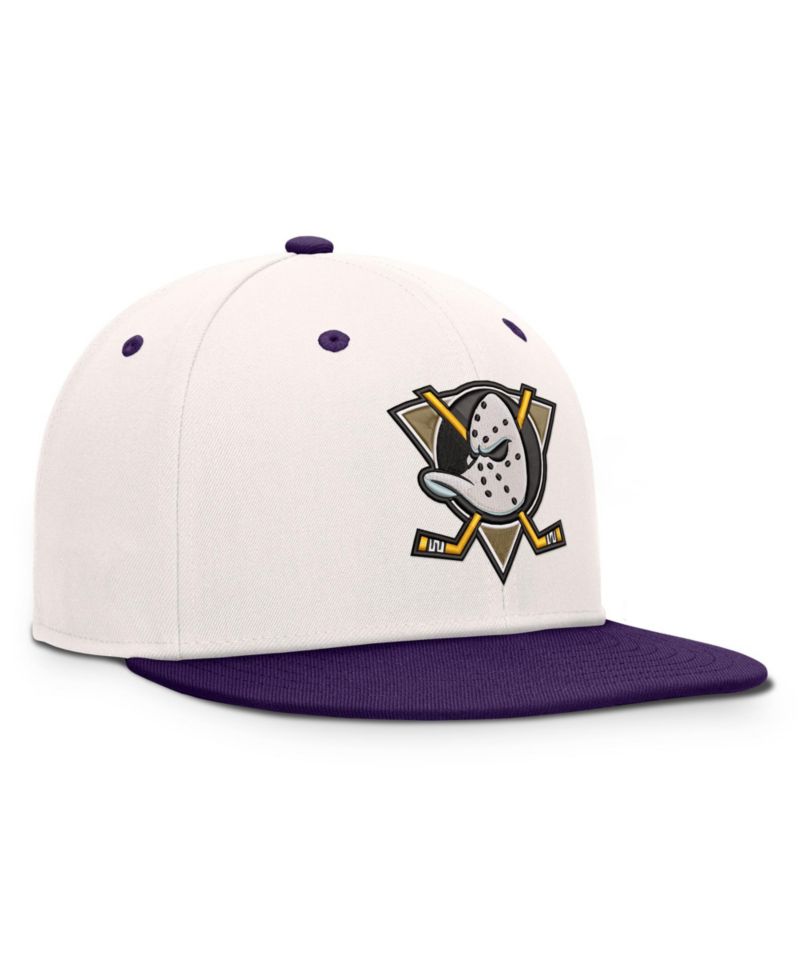 Men's Cream/Purple Anaheim Ducks Heritage Ballpark Snapback Hat