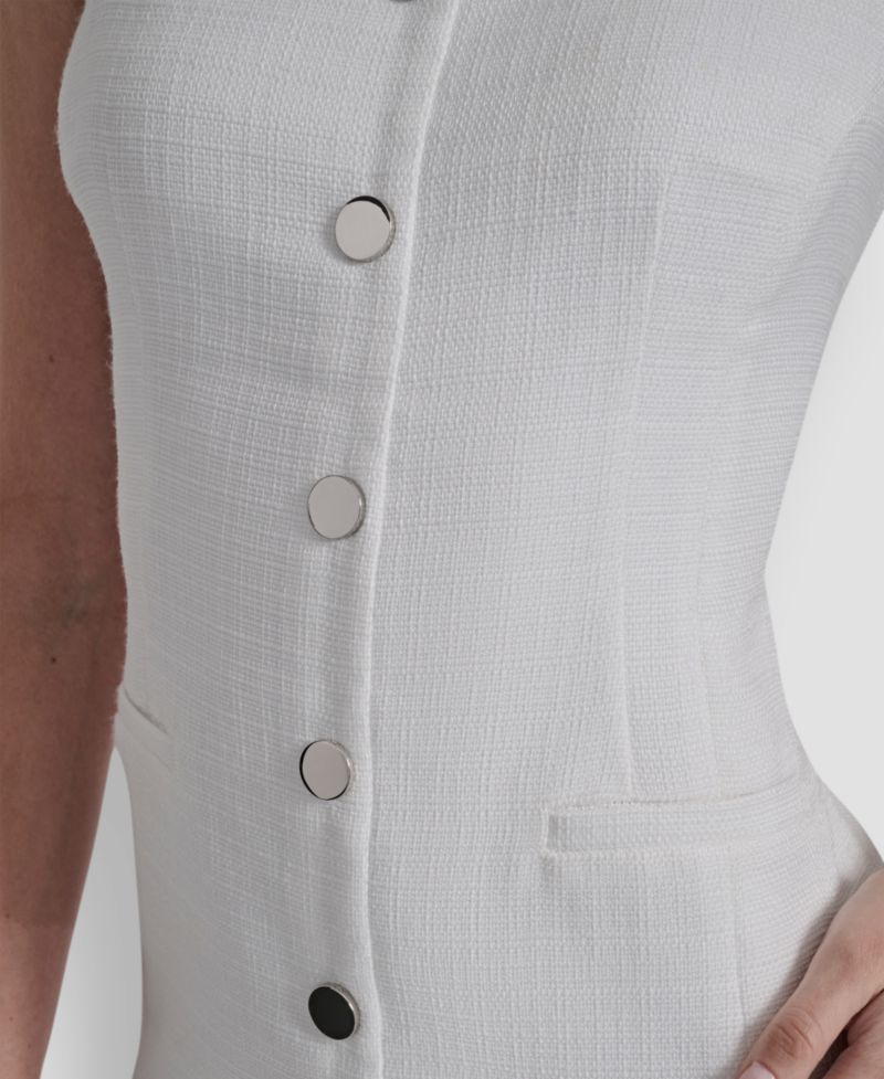 Women's Sleeveless Square Neck Sheath Dress