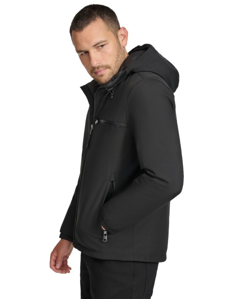 Men's Infinite Stretch Water-Resistant Hooded Jacket