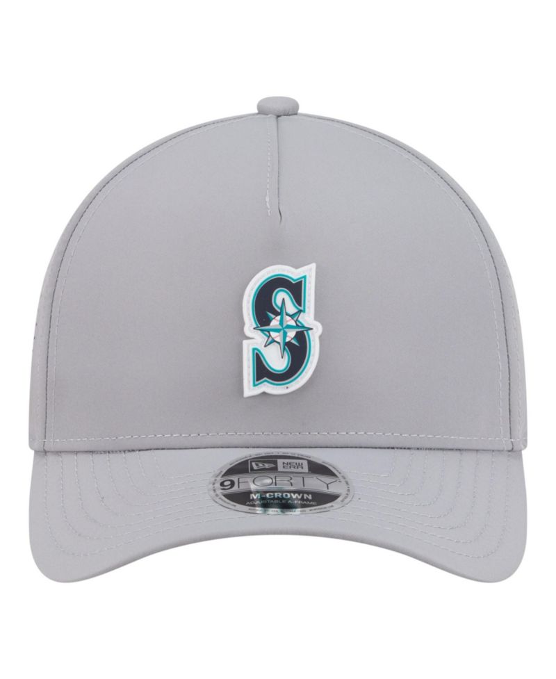 Men's Gray Seattle Mariners Micro Logo 9FORTY M-Crown A-Frame Adjustable Hat