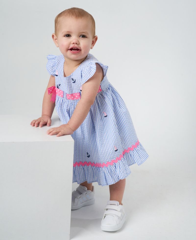 Baby Girls Nautical Seersucker Dress