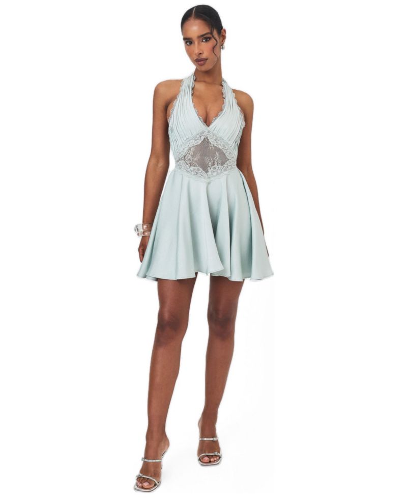Women's Rianna Halter Fit & Flare Mini Dress