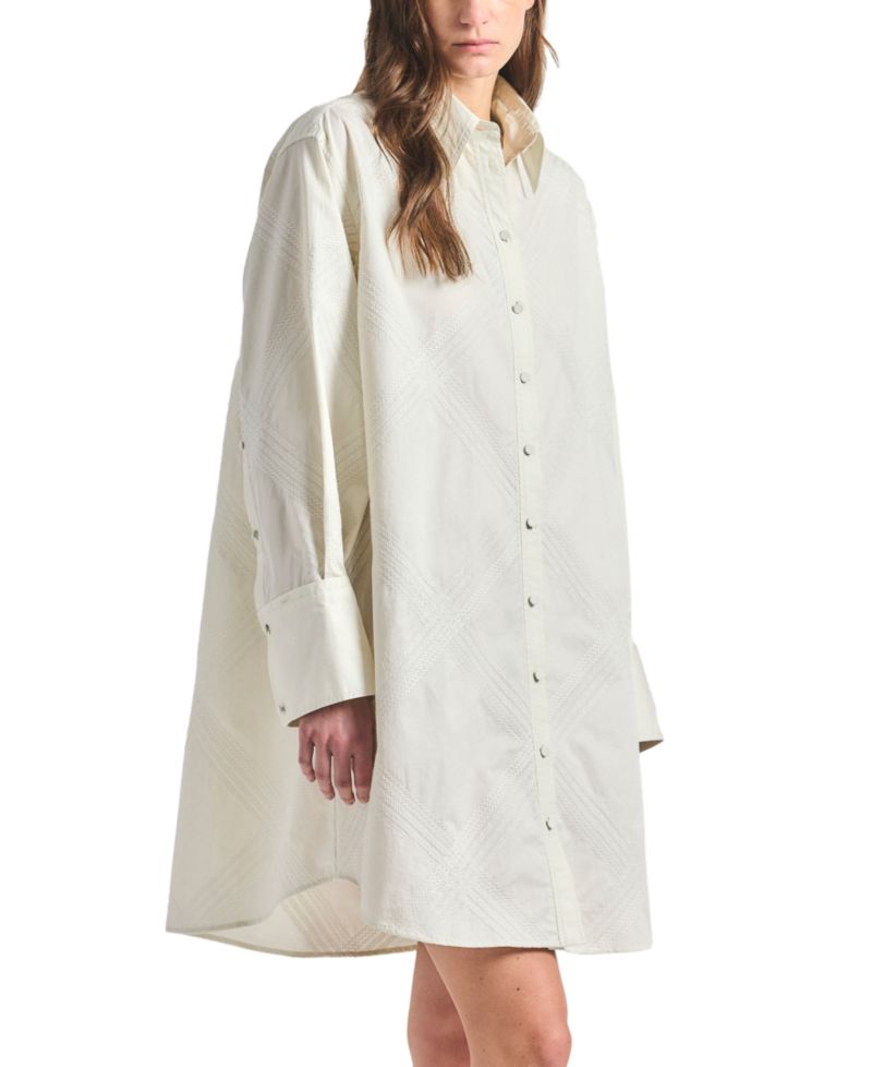 Women's Piper Embroidered Point Collar Shirt Dress