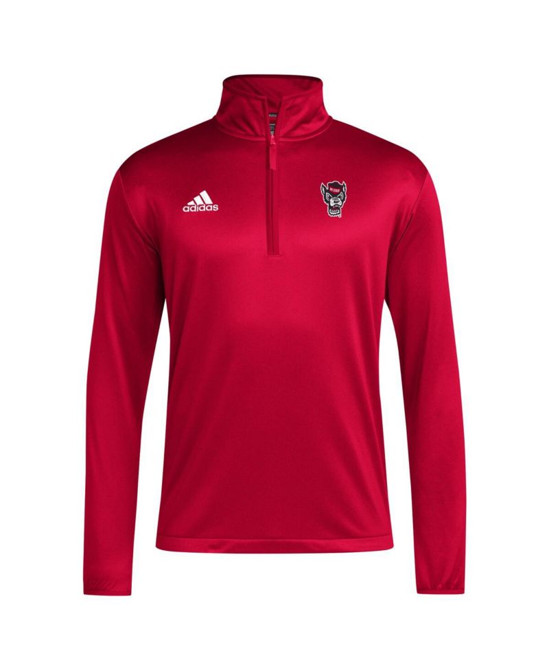 Men's Red NC State Wolfpack Coaches Sideline Quarter-Zip Top