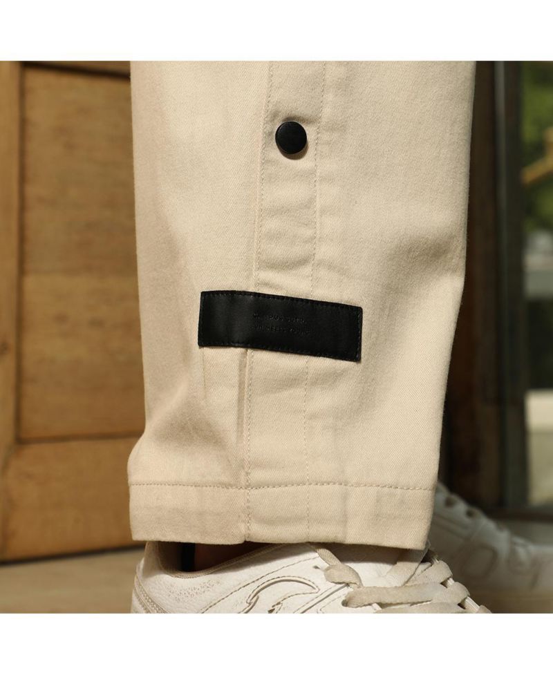 Men's Off-White Side-Snap Straight Trousers