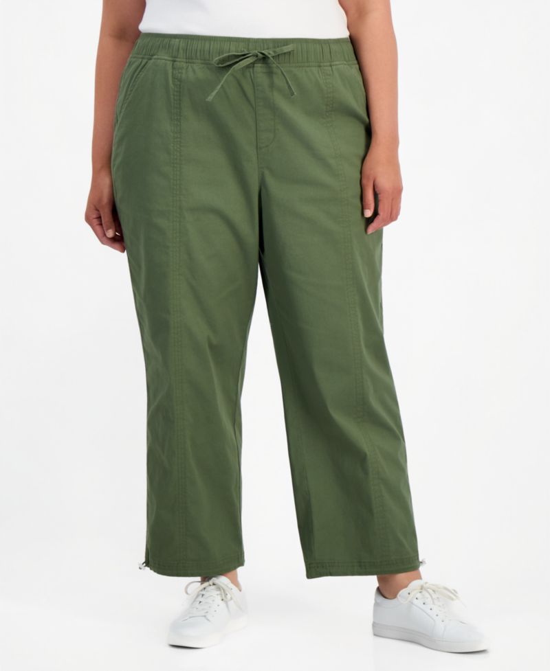 Petite Utility Bungee Pull-On Ankle Pants