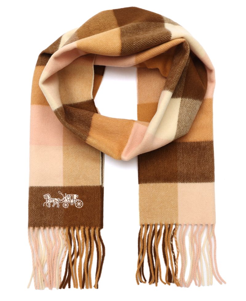 Women's Multicolored Check Muffler Scarf