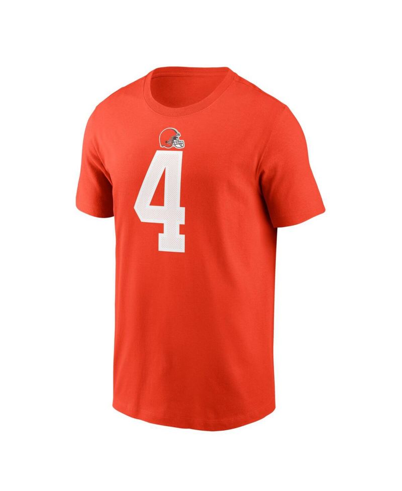 Men's Deshaun Watson Orange Cleveland Browns Player Name & Number T-shirt
