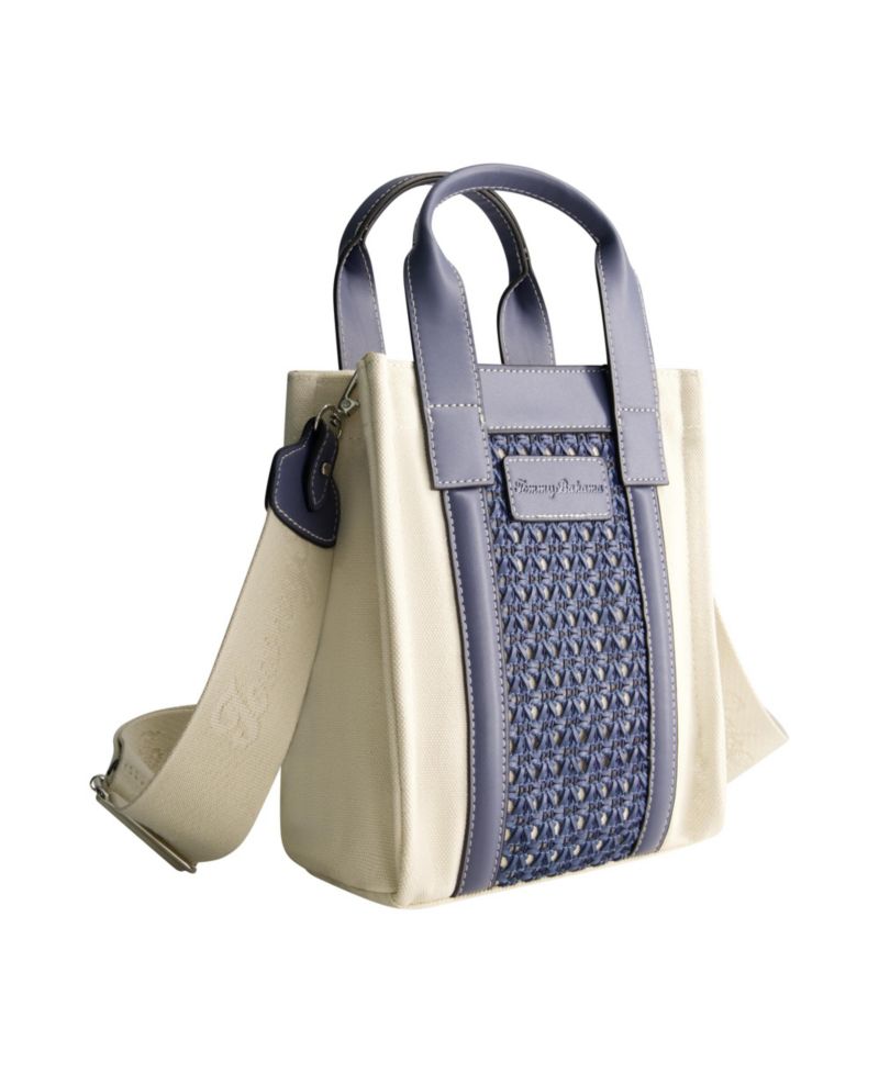 Woven North-South Tote