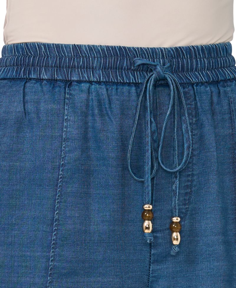 Women's Scallop Chambray Pull-On Pants