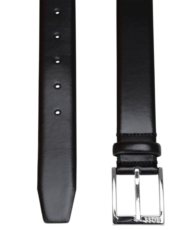 35MM Men's Silver-Tone Buckle Belt