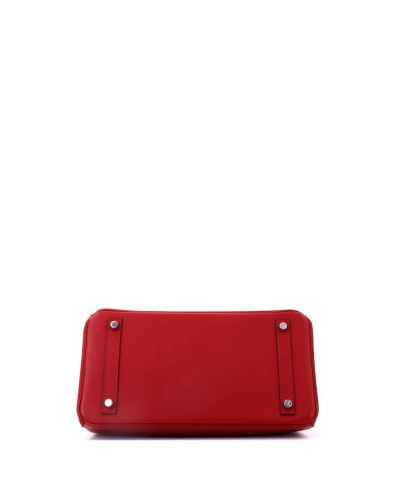 Birkin 30 Handbag Red Epsom with Palladium Hardware