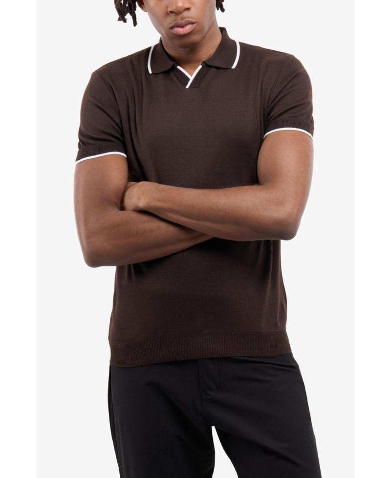 Men's SPRING + MERCER Johnny Collar Short Sleeve Sweater Polo