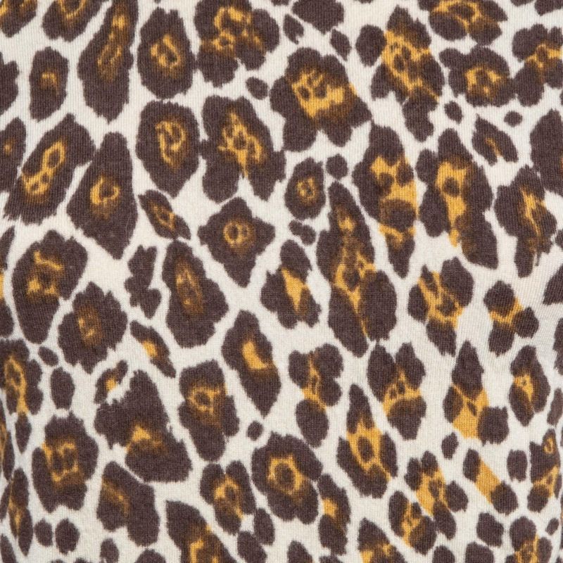 Women's Multicolor Printed High Neck Knit Top