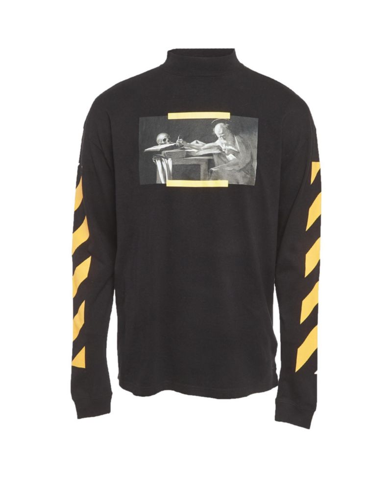 Men's Caravaggio Painting Cotton Mock Neck Long Sleeve T-Shirt