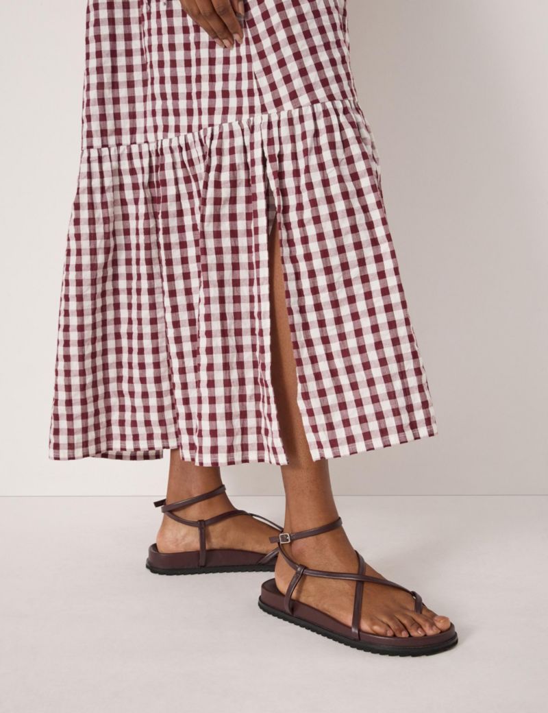 Women's Leni Shirred Gingham Beach Dress
