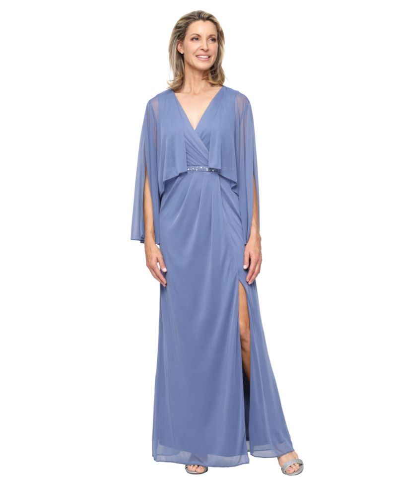 Women's Embellished Surplice Neck Gown