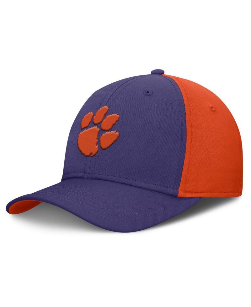 Men's Purple/Orange Clemson Tigers 2025 Sideline Rise Local Performance Flex Hat