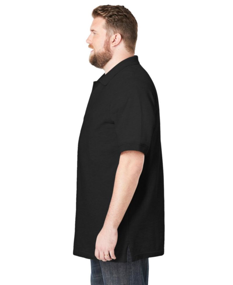 Men's Shrink-Less Longer-Length Cotton Polo Shirt