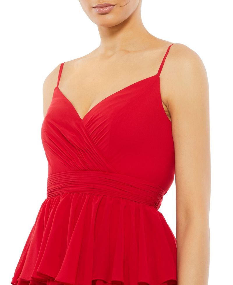 Women's Ieena Ruffled Tiered Sleeveless Gown