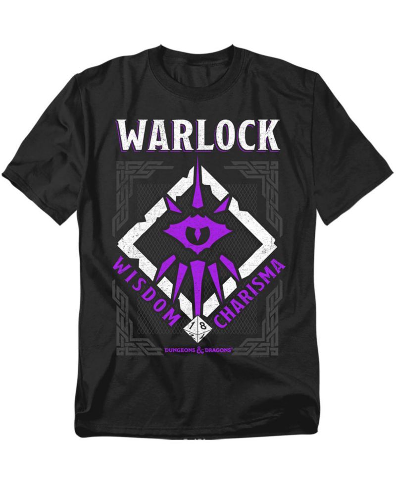 Men's Dungeons Dragons Warlock Wisdom Charisma T-Shirt