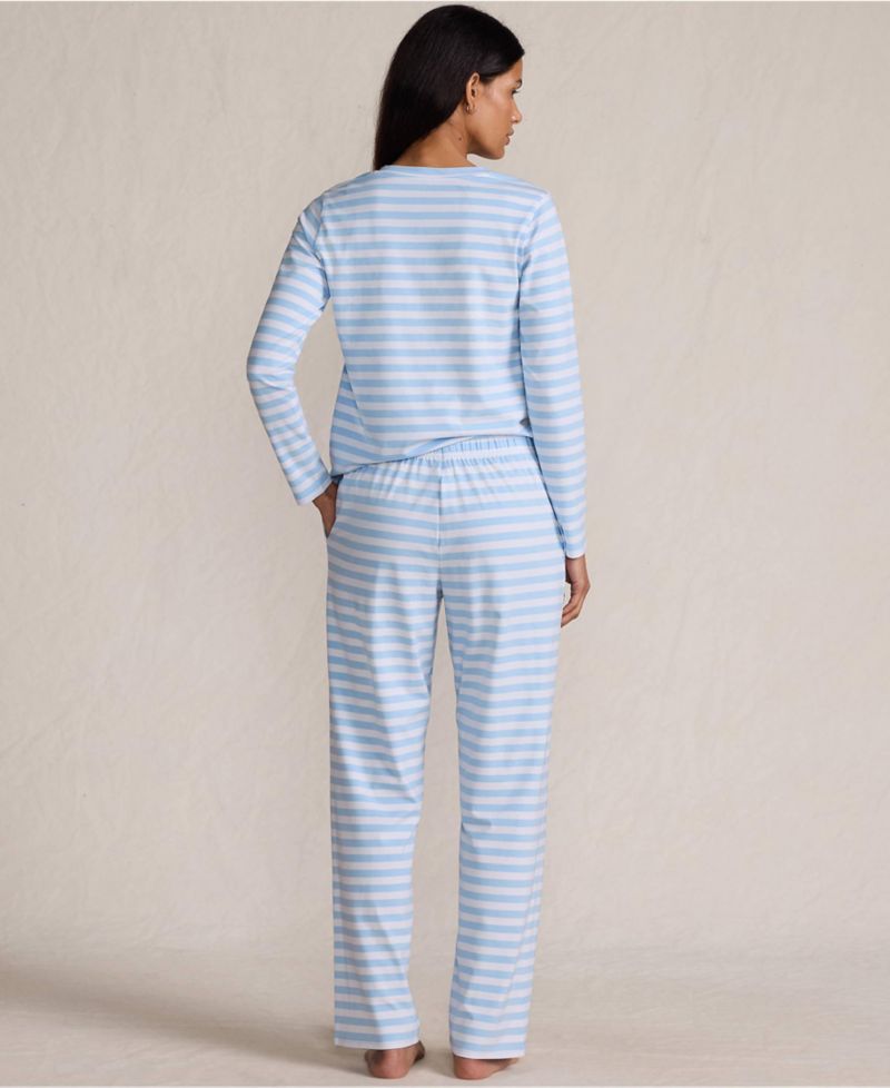 Women's Knit 2 Piece Pajama Set - Long Sleeve Top and Pants