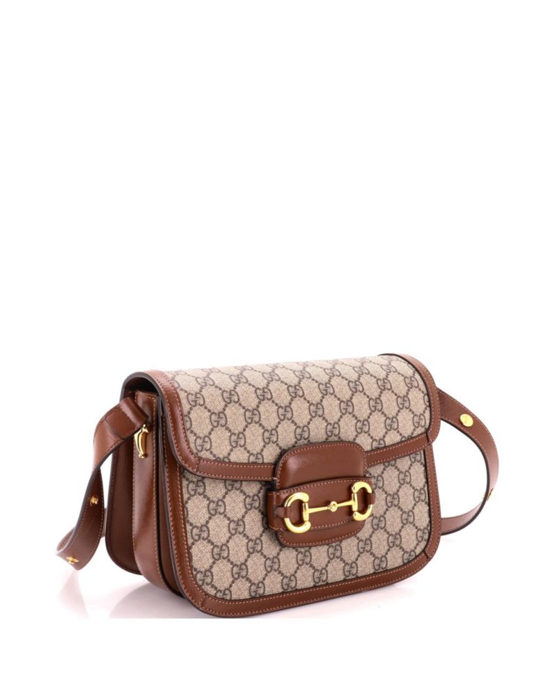 Small Horsebit 1955 Shoulder Bag GG Coated Canvas with Leather