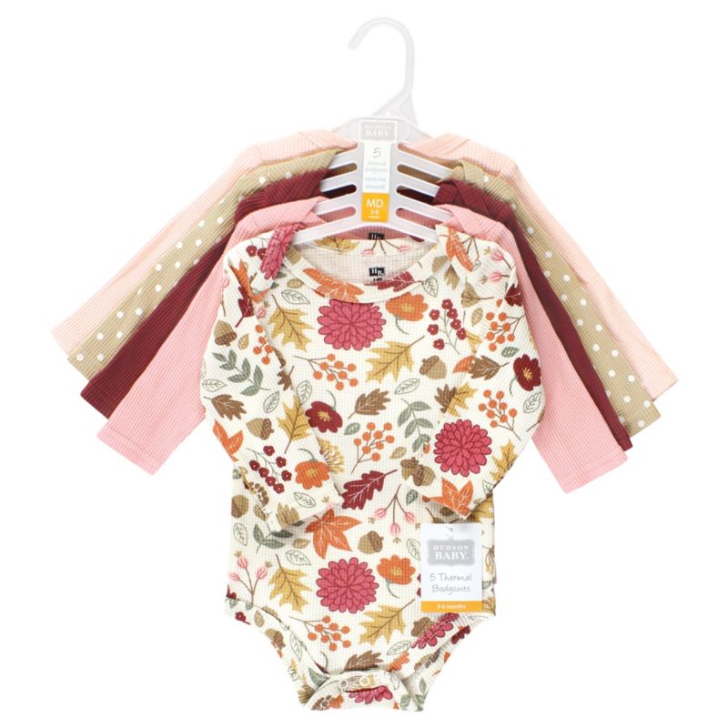 Baby Girls Hudson Thermal Long Sleeve Bodysuits