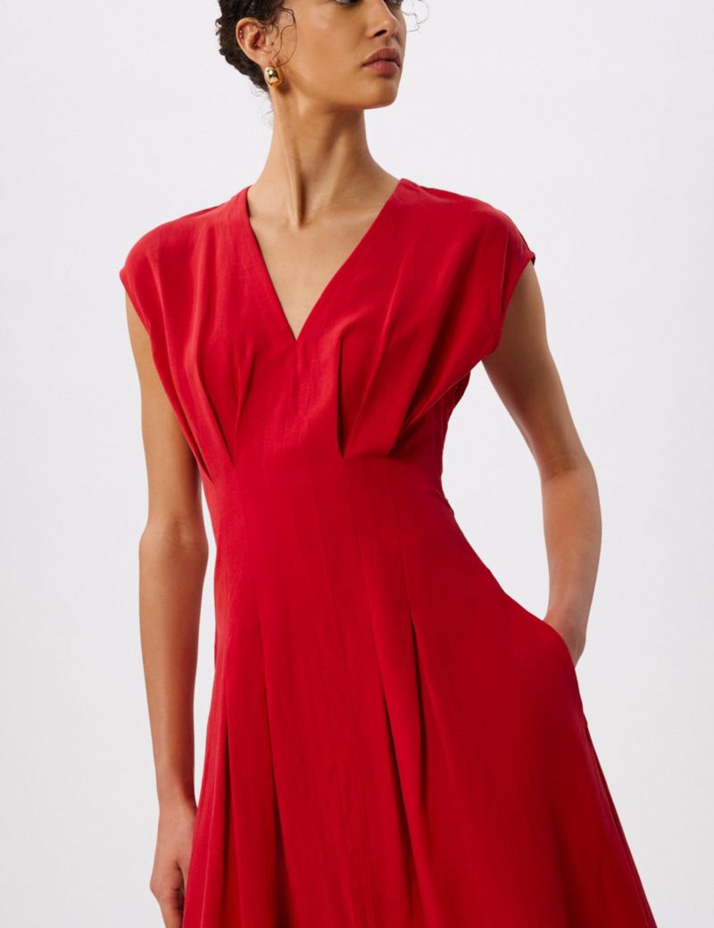 Women's Panel Linen Blend Dress