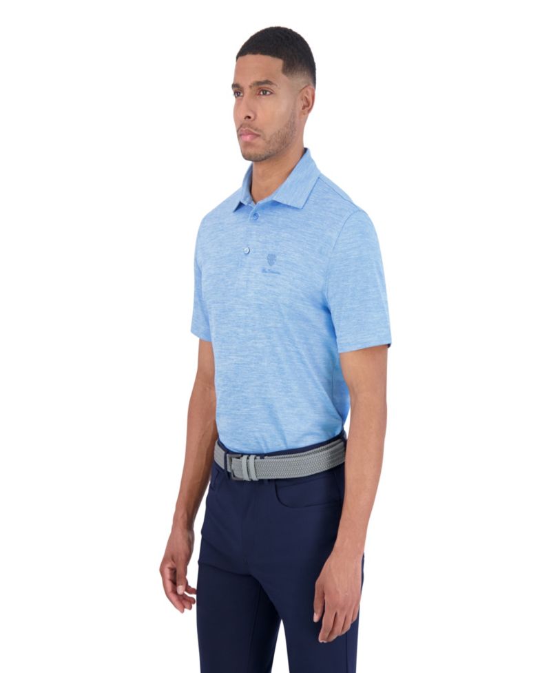 Men's Yarn Dye Heather Sports Fit Polo Shirt