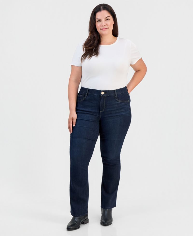 Trendy Plus Size AbSolution Itty Bitty Bootcut Jeans