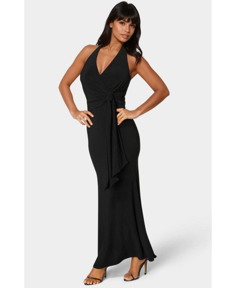 Women's Surplice Drape Maxi Dress