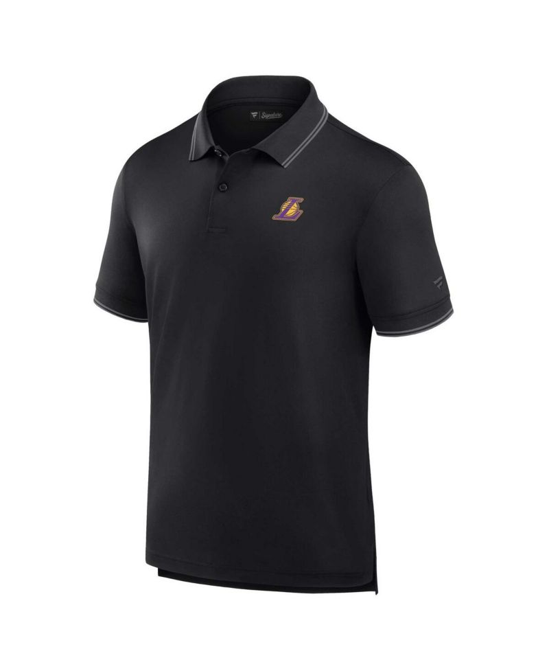 Men's Black Los Angeles Lakers Front Office Polo Shirt