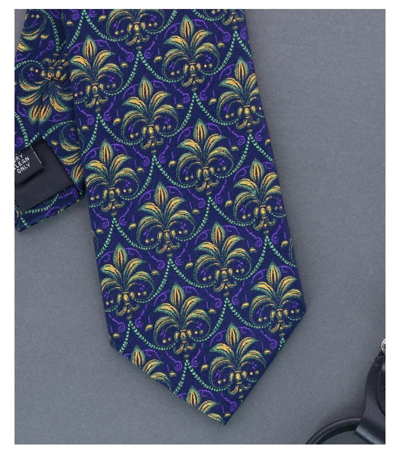 Men's The French Quarter Fleur dis Lis Silk Novelty Necktie