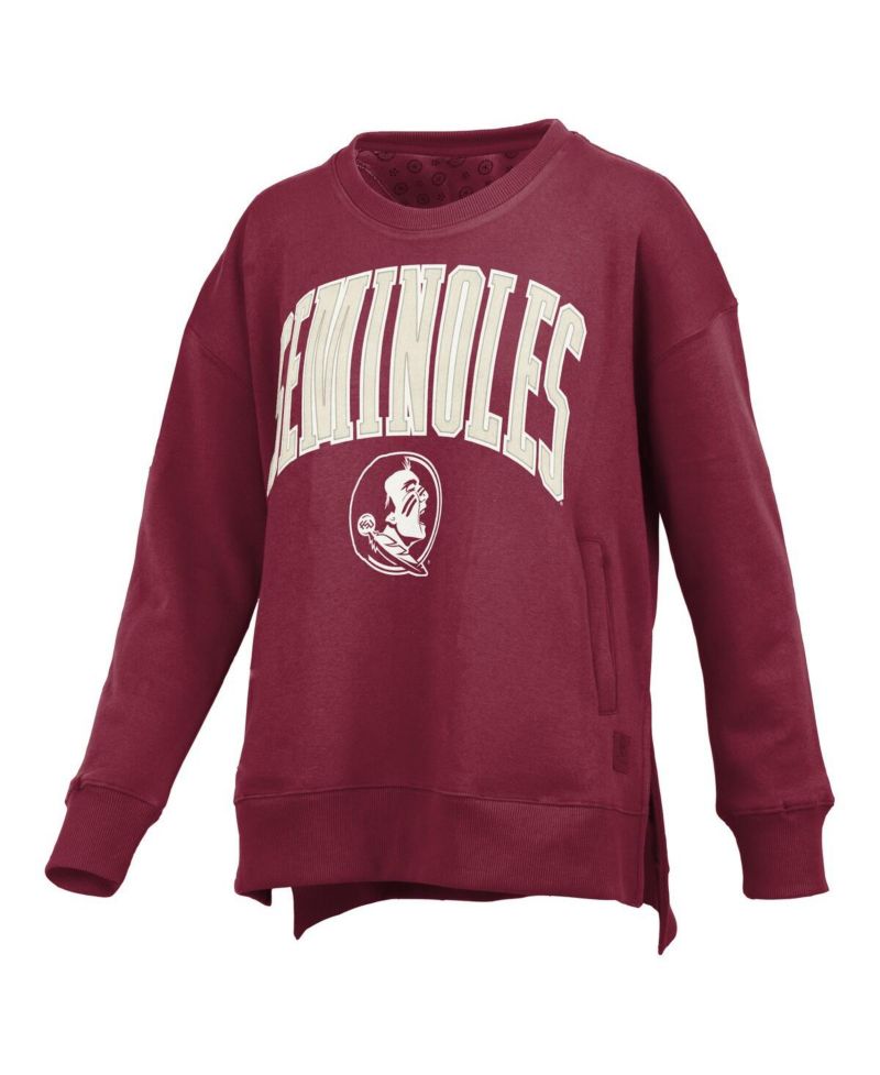 Women's Garnet Florida State Seminoles Pocketed Arch Pullover Sweatshirt