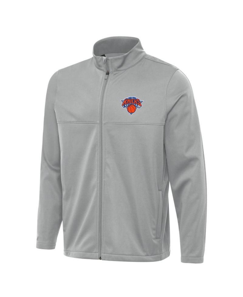 Men's Gray New York Knicks Links 2 Full-Zip Golf Jacket