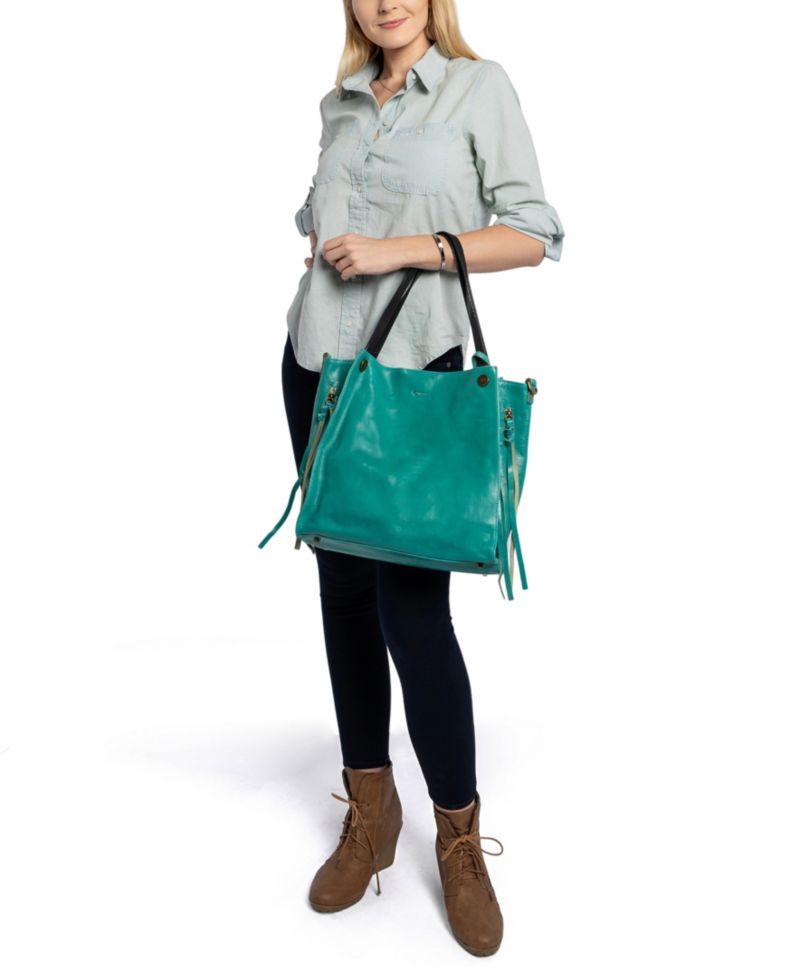Daisy Large Leather Crossbody Tote Bag