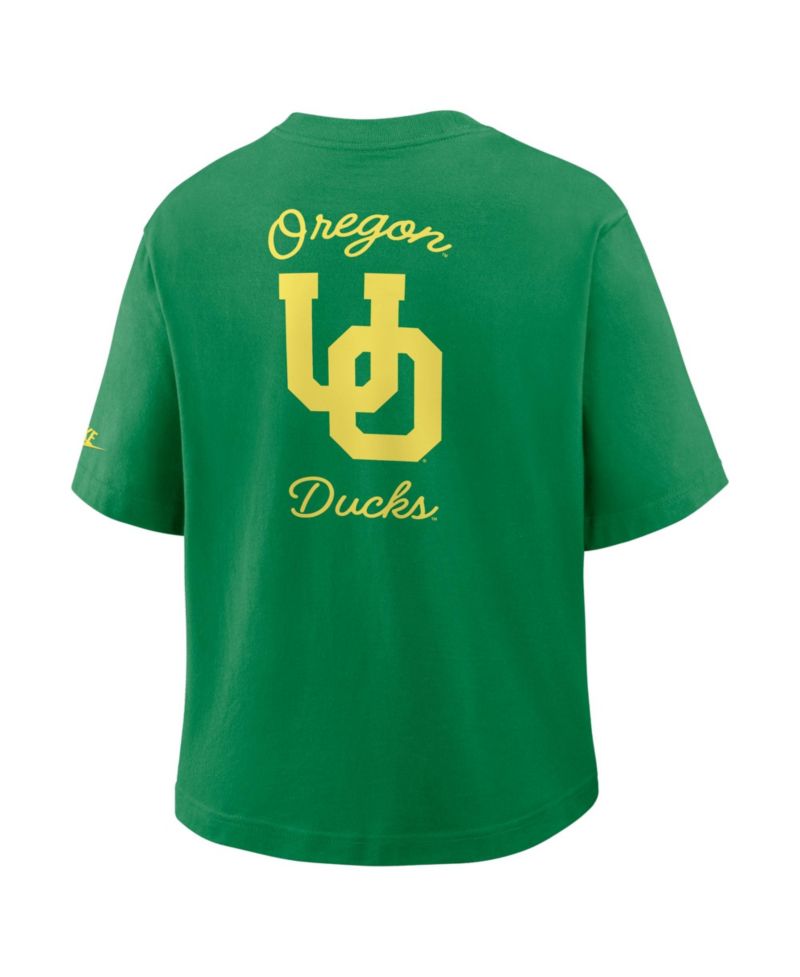 Women's Green Oregon Ducks Legacy Pocket Boxy T-Shirt