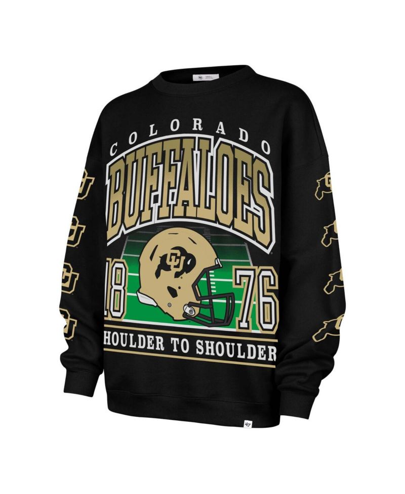 Women's Black Colorado Buffaloes Go Big Oversized Pullover Sweatshirt