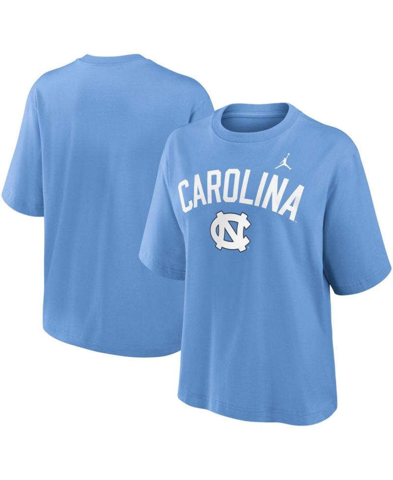 Women's Carolina Blue North Carolina Tar Heels Arch Logo Boxy T-Shirt