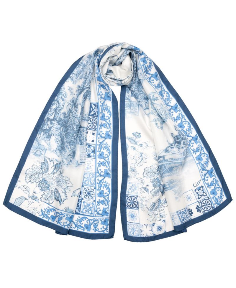Toile - Long Silk Scarf for Women