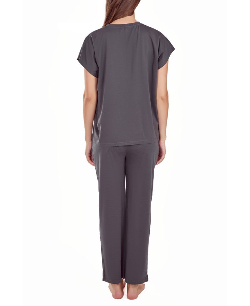 Women's Soft Knit Top and Crop Pant Pajama Set