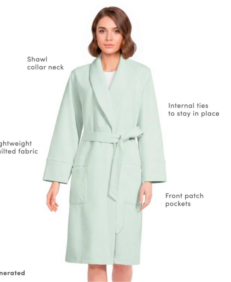 Women's Quilted Knee Length Robe
