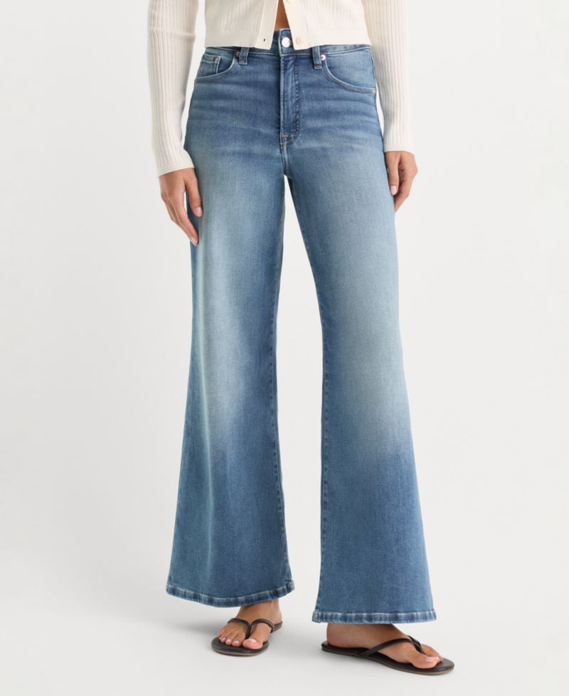 Women's Soft Tech Good Waist Palazzo Ankle Jeans