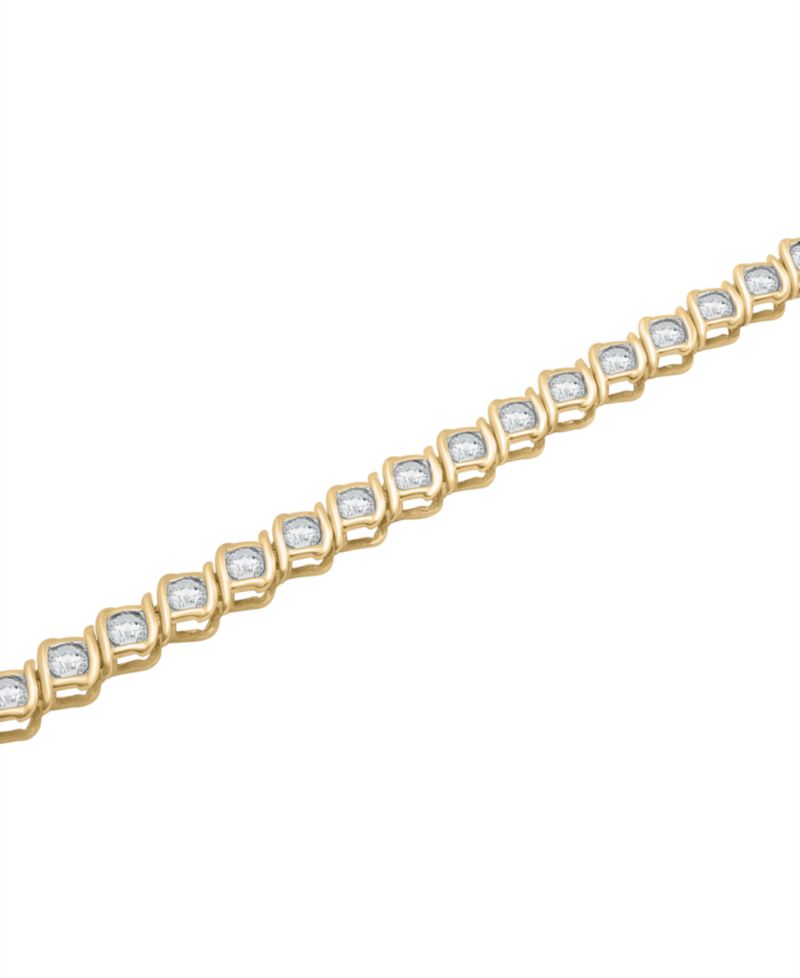 Diamond Swirl Link Tennis Bracelet (2 ct. t.w.) in 10k Gold