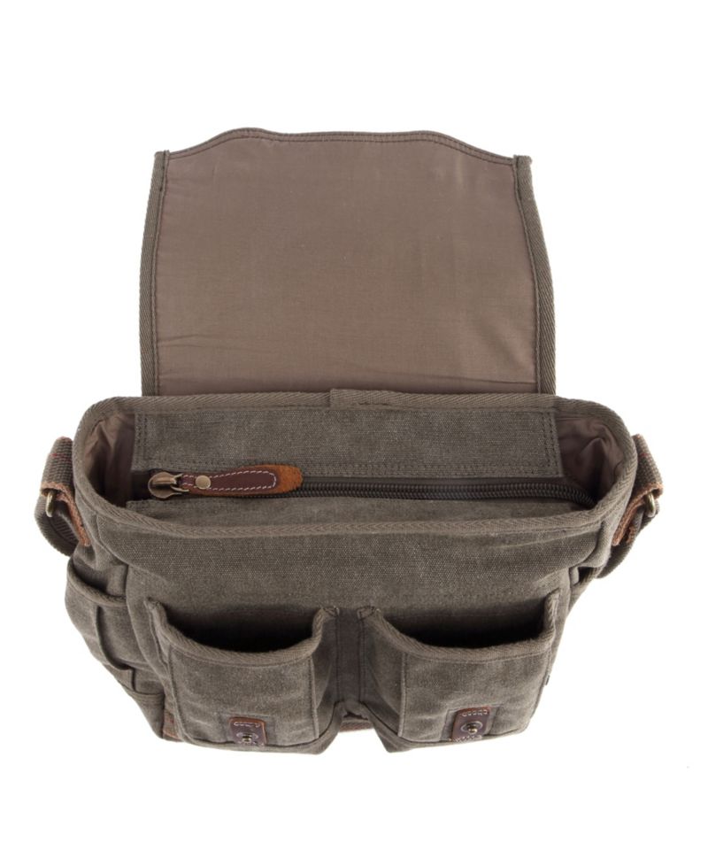 Turtle Ridge 4-Pocket Canvas Crossbody Bag