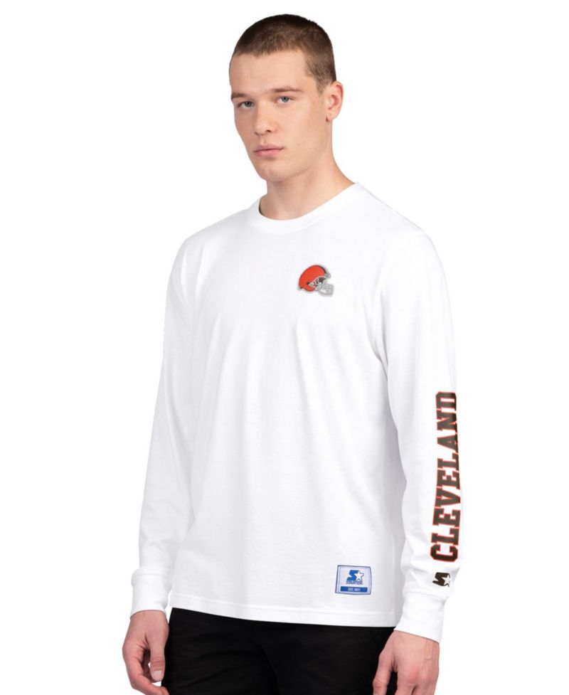 Men's Brown/White Cleveland Browns Short Sleeve Long Sleeve T-Shirt