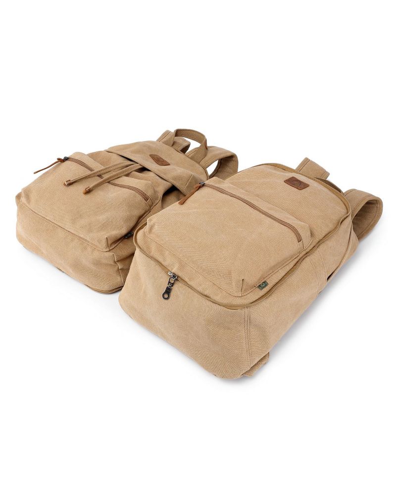 Trail and Tree Double Canvas Backpack Handbag