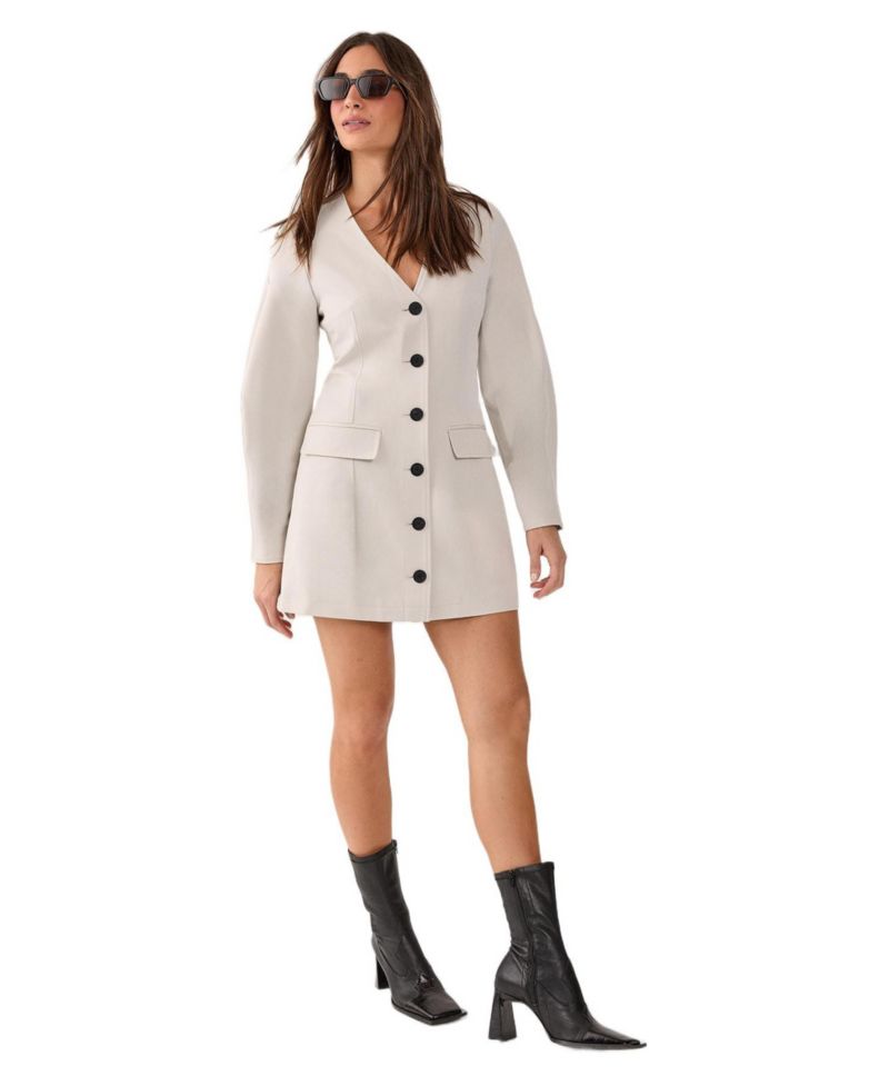 Women's Button Through Mini Blazer Dress